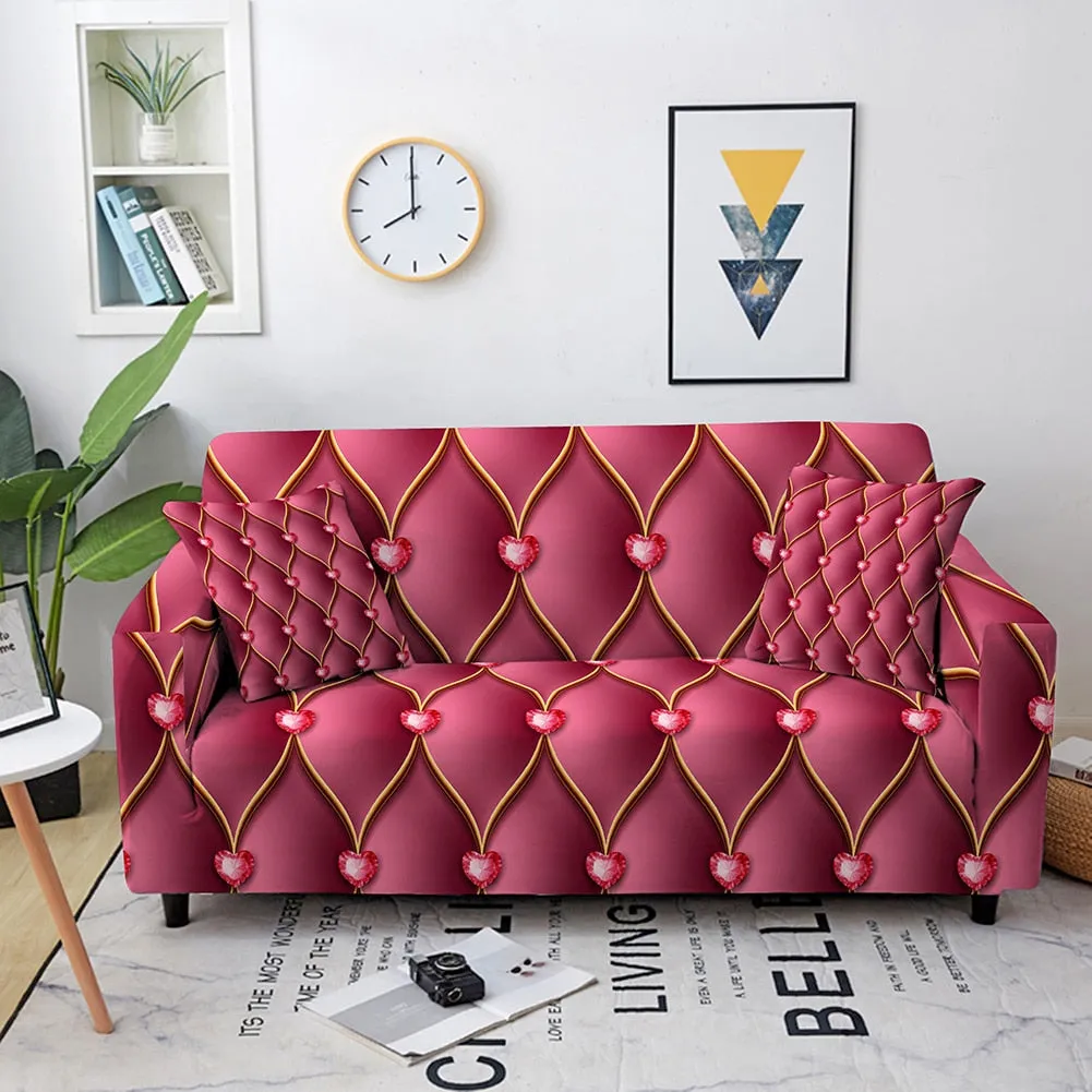 Geometric Elastic Stretch Crystal Print Sofa Cover