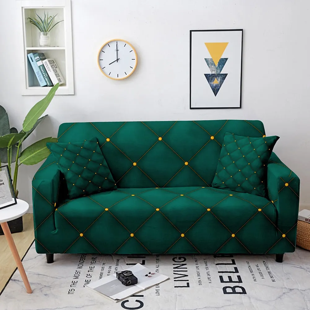 Geometric Elastic Stretch Crystal Print Sofa Cover