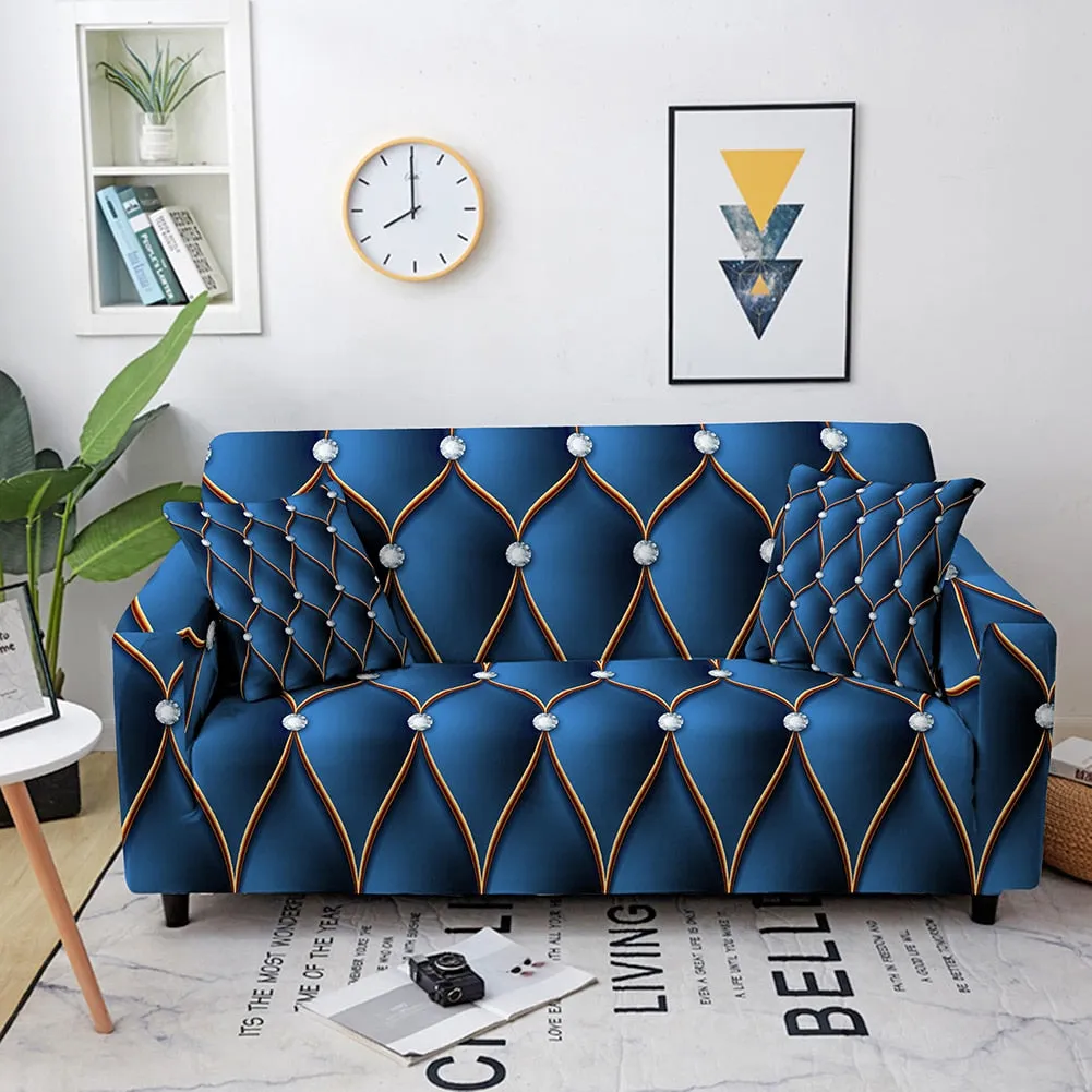 Geometric Elastic Stretch Crystal Print Sofa Cover