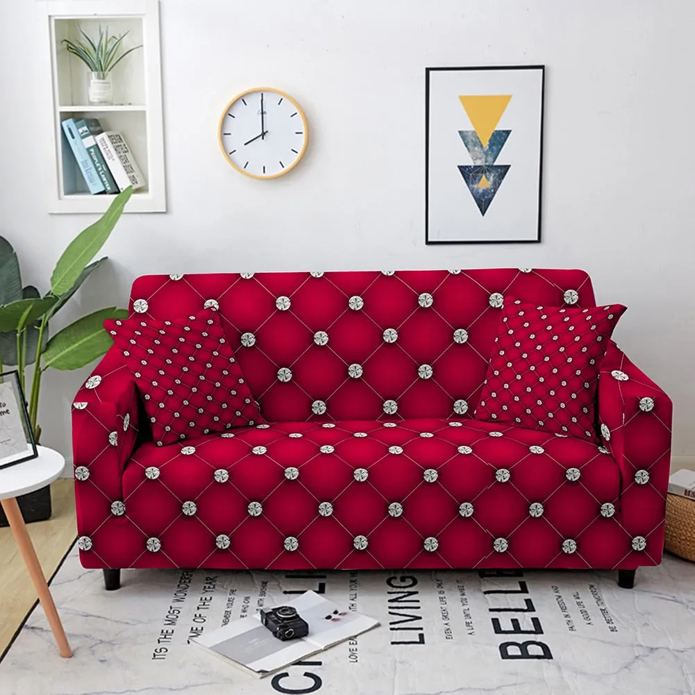 Geometric Elastic Stretch Crystal Print Sofa Cover