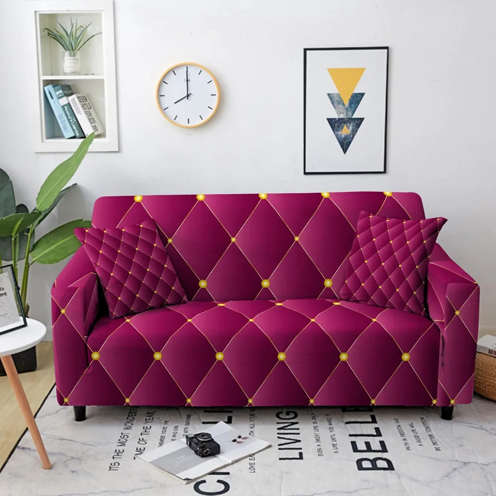 Geometric Elastic Stretch Crystal Print Sofa Cover