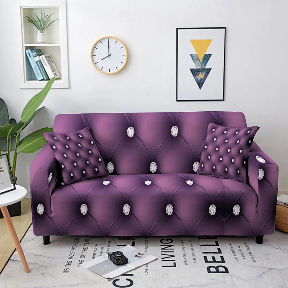 Geometric Elastic Stretch Crystal Print Sofa Cover
