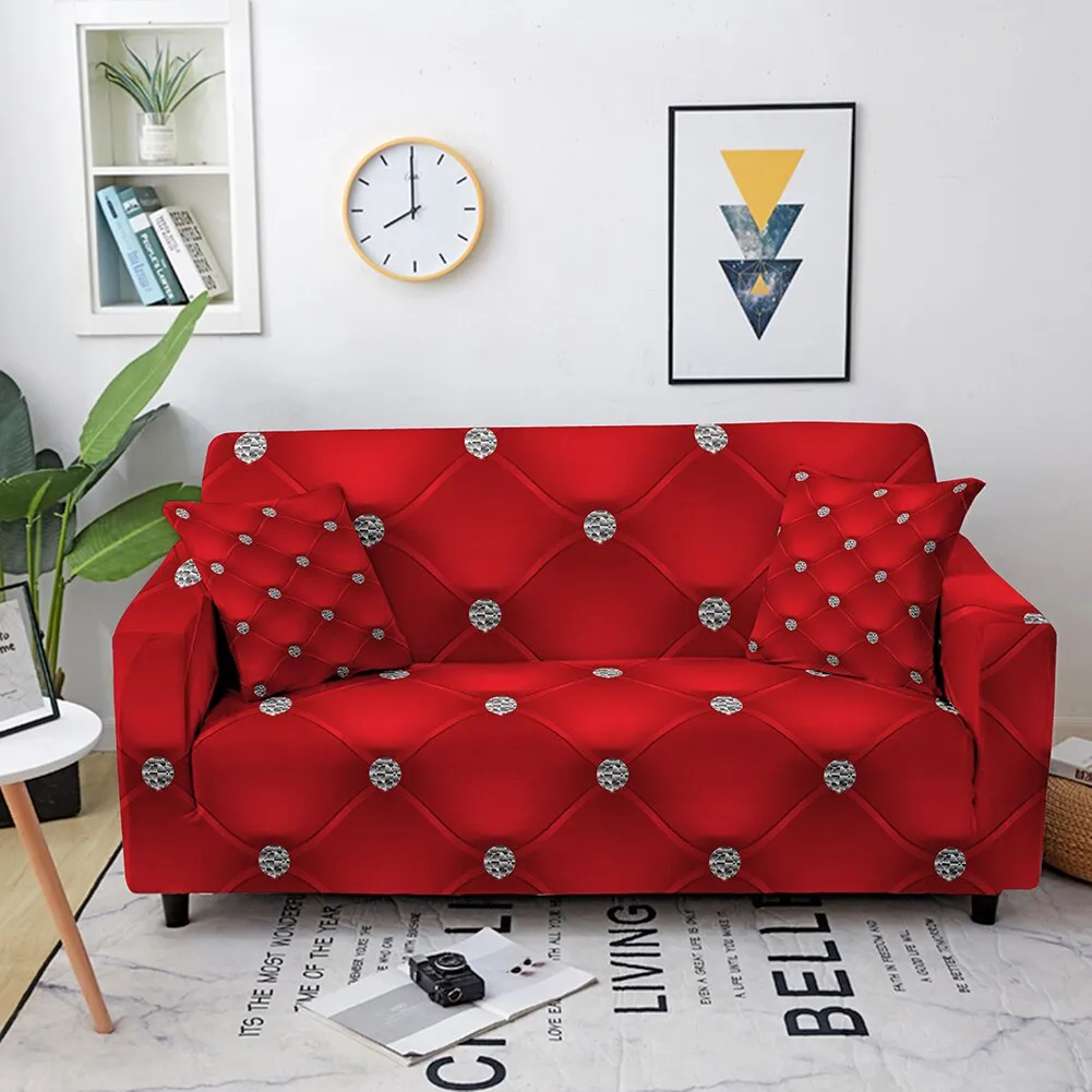 Geometric Elastic Stretch Crystal Print Sofa Cover