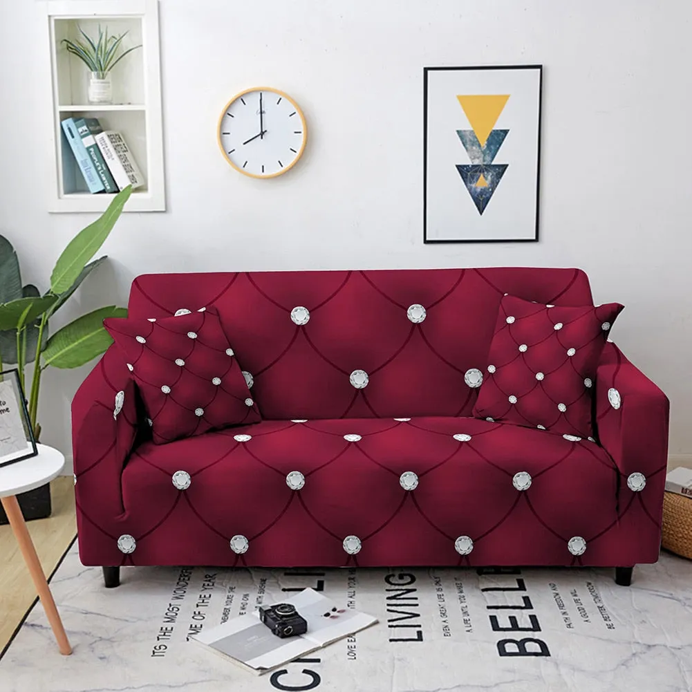 Geometric Elastic Stretch Crystal Print Sofa Cover