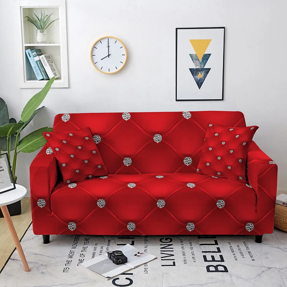 Geometric Elastic Stretch Crystal Print Sofa Cover