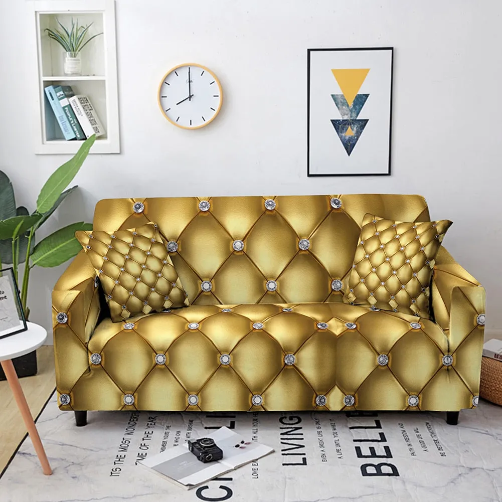 Geometric Elastic Stretch Crystal Print Sofa Cover