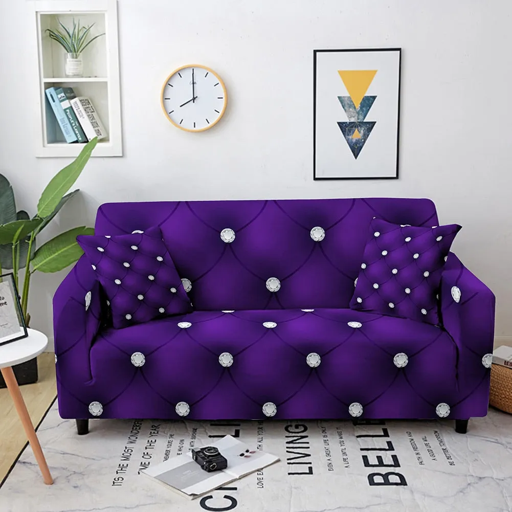Geometric Elastic Stretch Crystal Print Sofa Cover