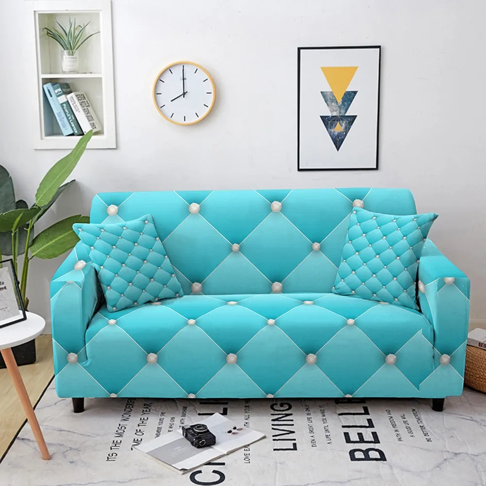 Geometric Elastic Stretch Crystal Print Sofa Cover