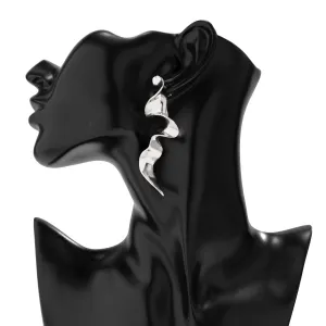Geometric Gold Silver Plated Curved Shaped Earrings