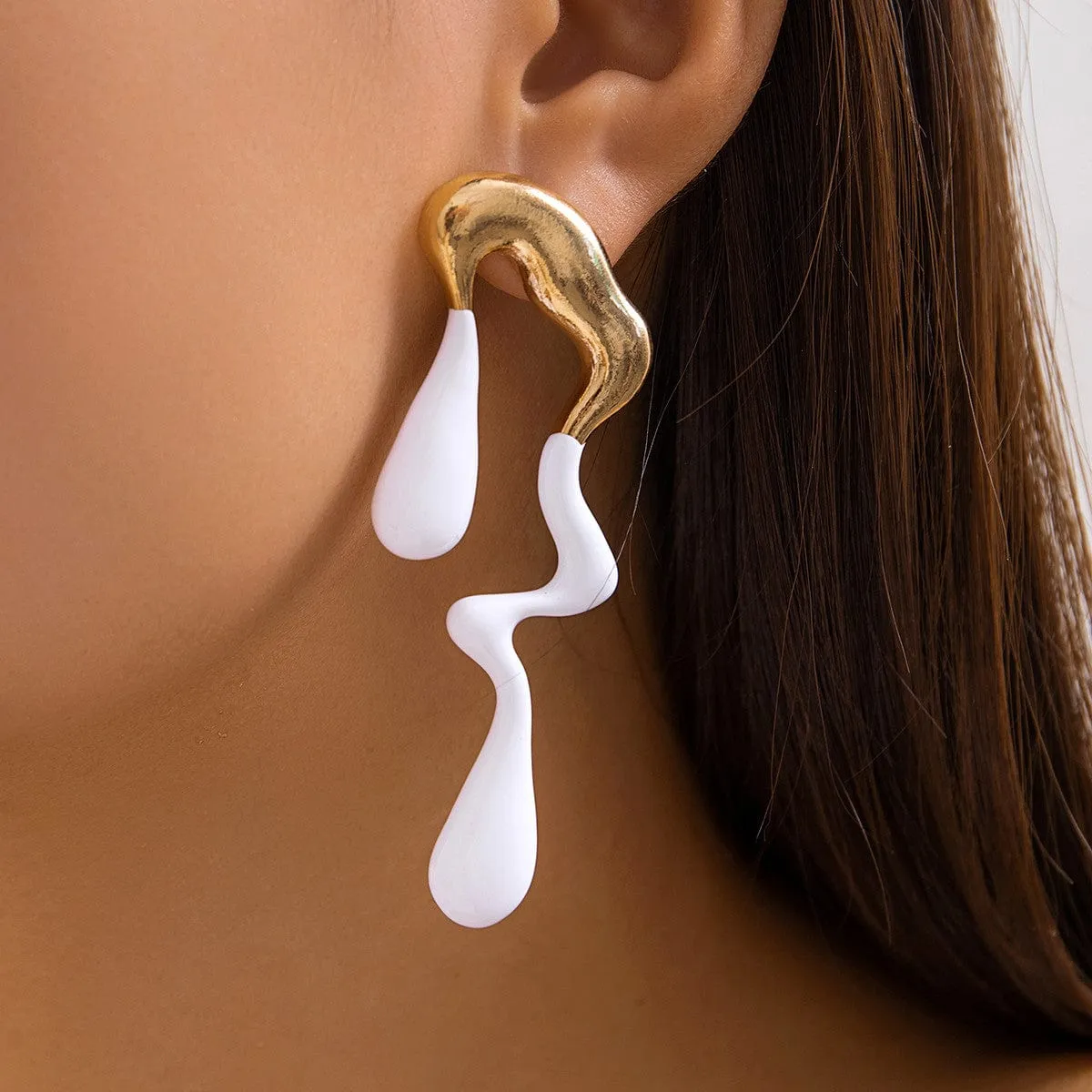 Geometric Irregular Melted Waterdrop Earrings