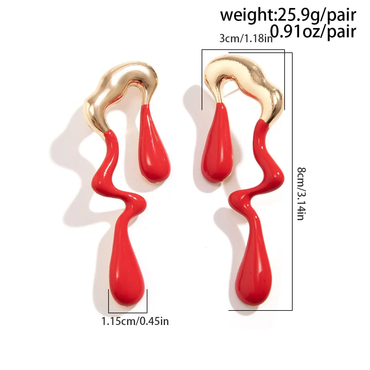 Geometric Irregular Melted Waterdrop Earrings