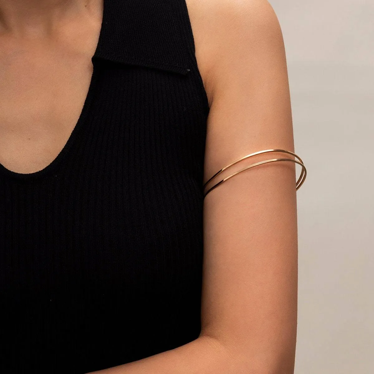 Geometric Minimalist Upper Arm Cuff