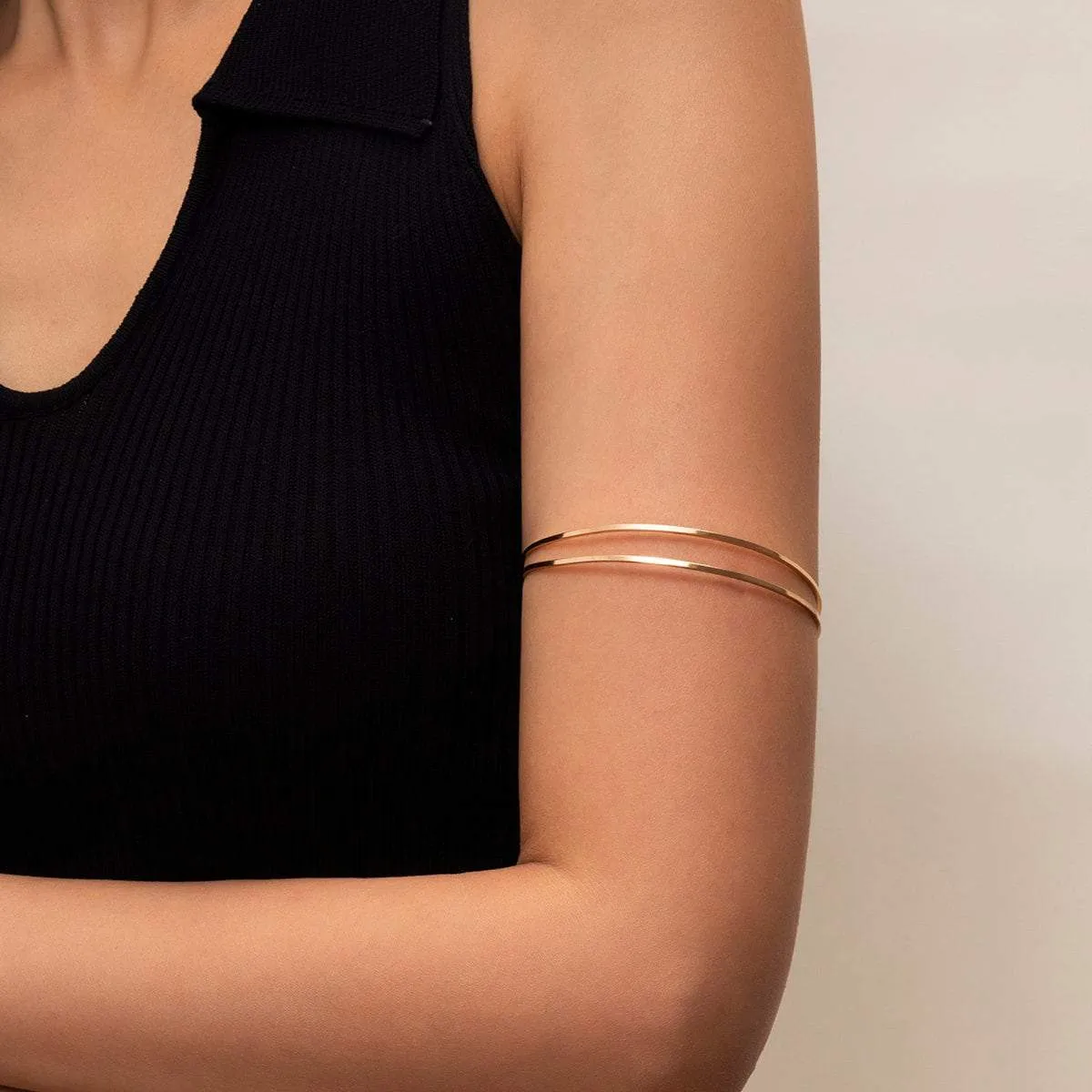 Geometric Minimalist Upper Arm Cuff