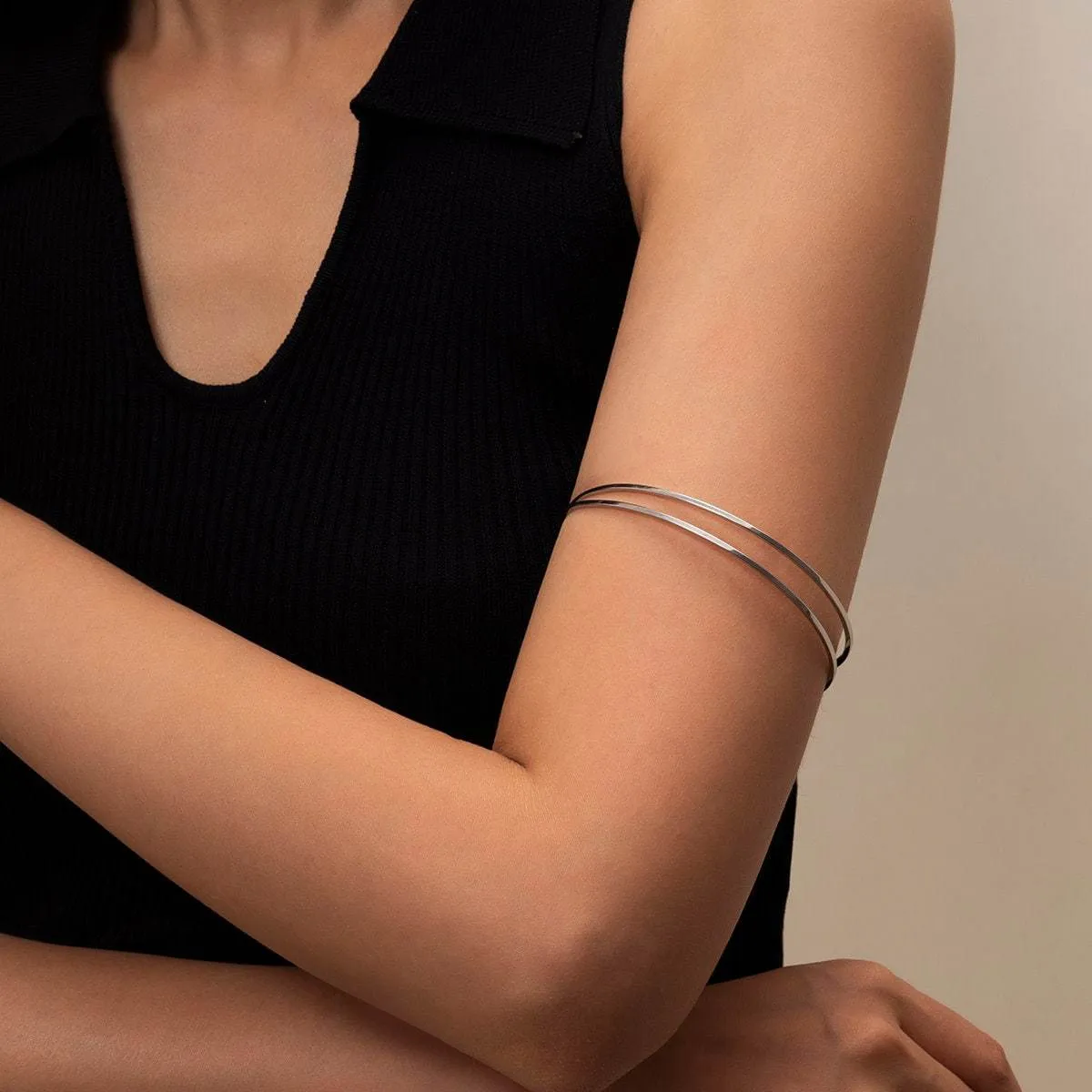 Geometric Minimalist Upper Arm Cuff