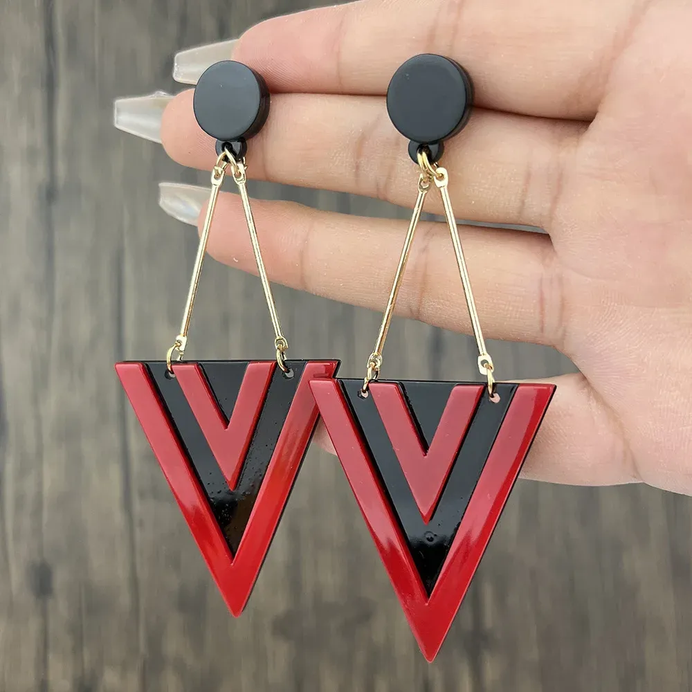 GeoTriangle Acrylic Dangle Earrings