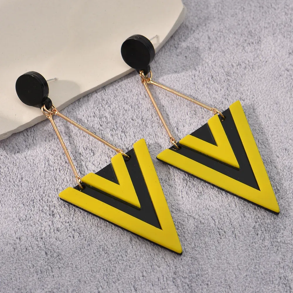 GeoTriangle Acrylic Dangle Earrings
