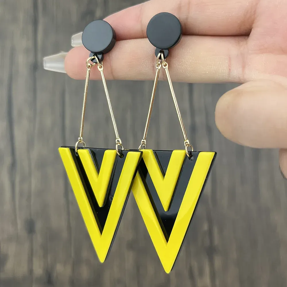 GeoTriangle Acrylic Dangle Earrings