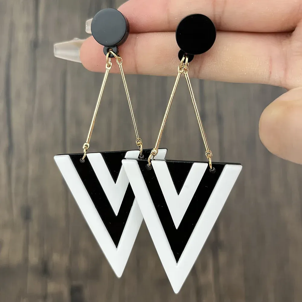 GeoTriangle Acrylic Dangle Earrings