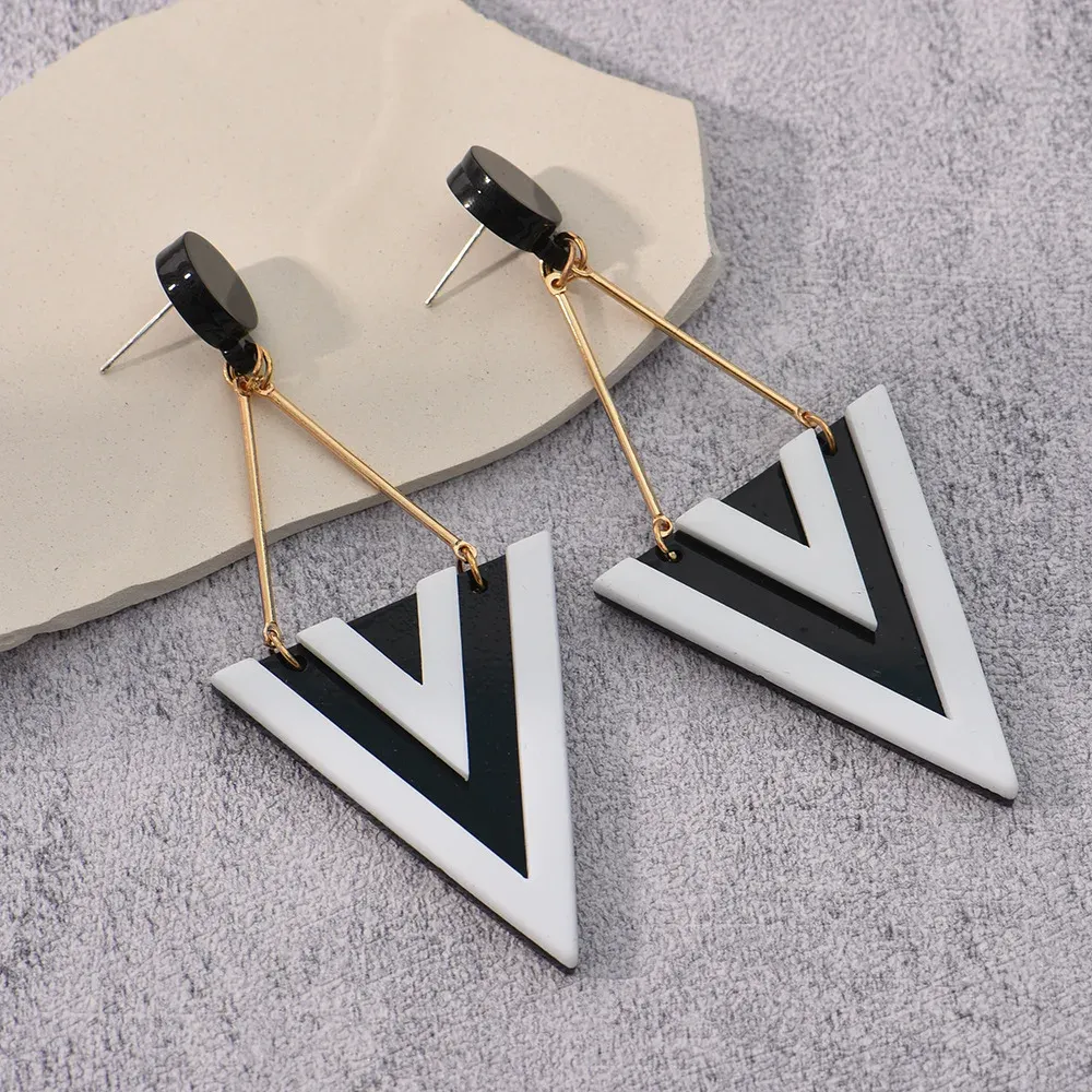 GeoTriangle Acrylic Dangle Earrings