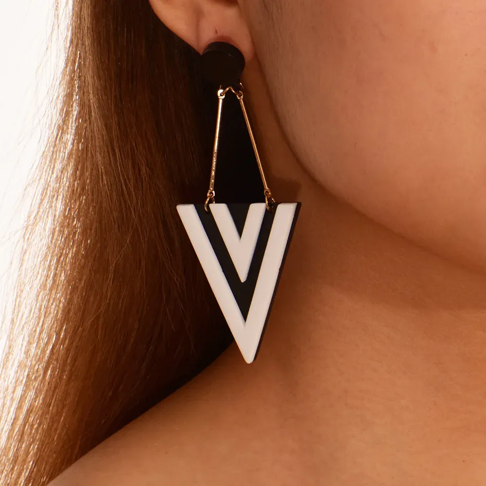 GeoTriangle Acrylic Dangle Earrings