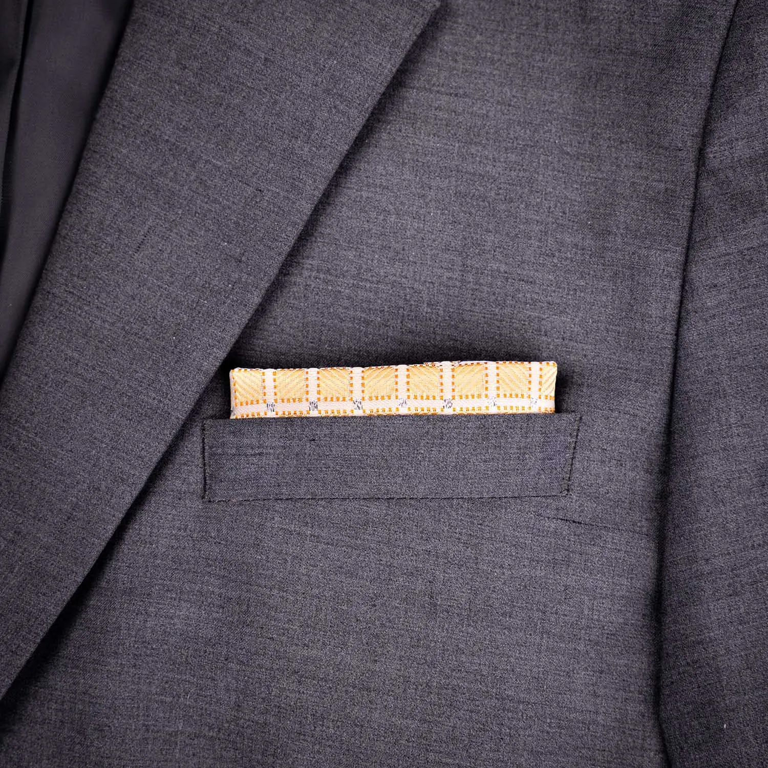 Gold Silk Pocket Square