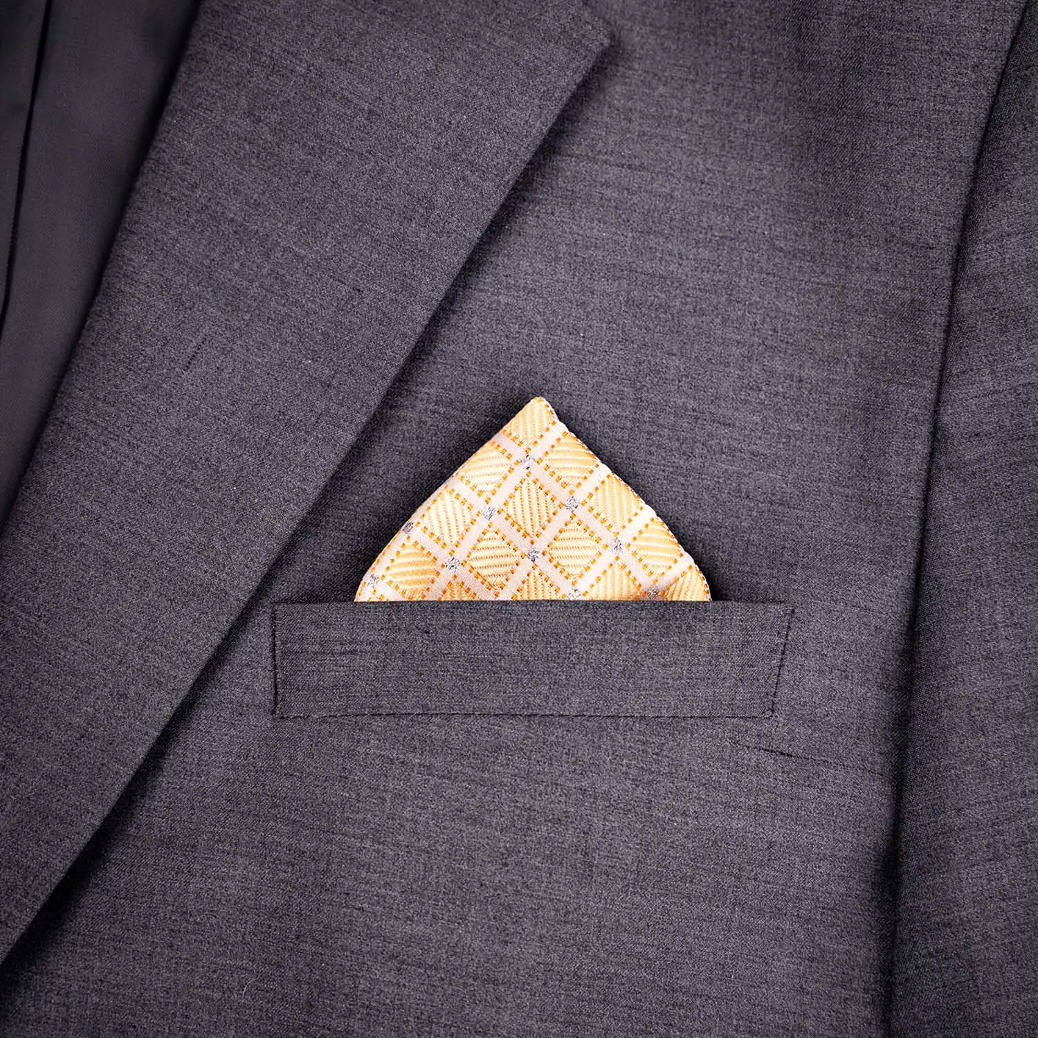 Gold Silk Pocket Square