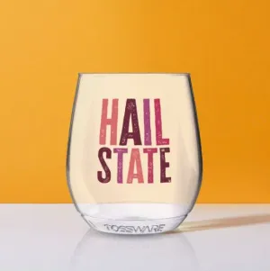 Hail State Multi Color Shatterproof Wine Glasses