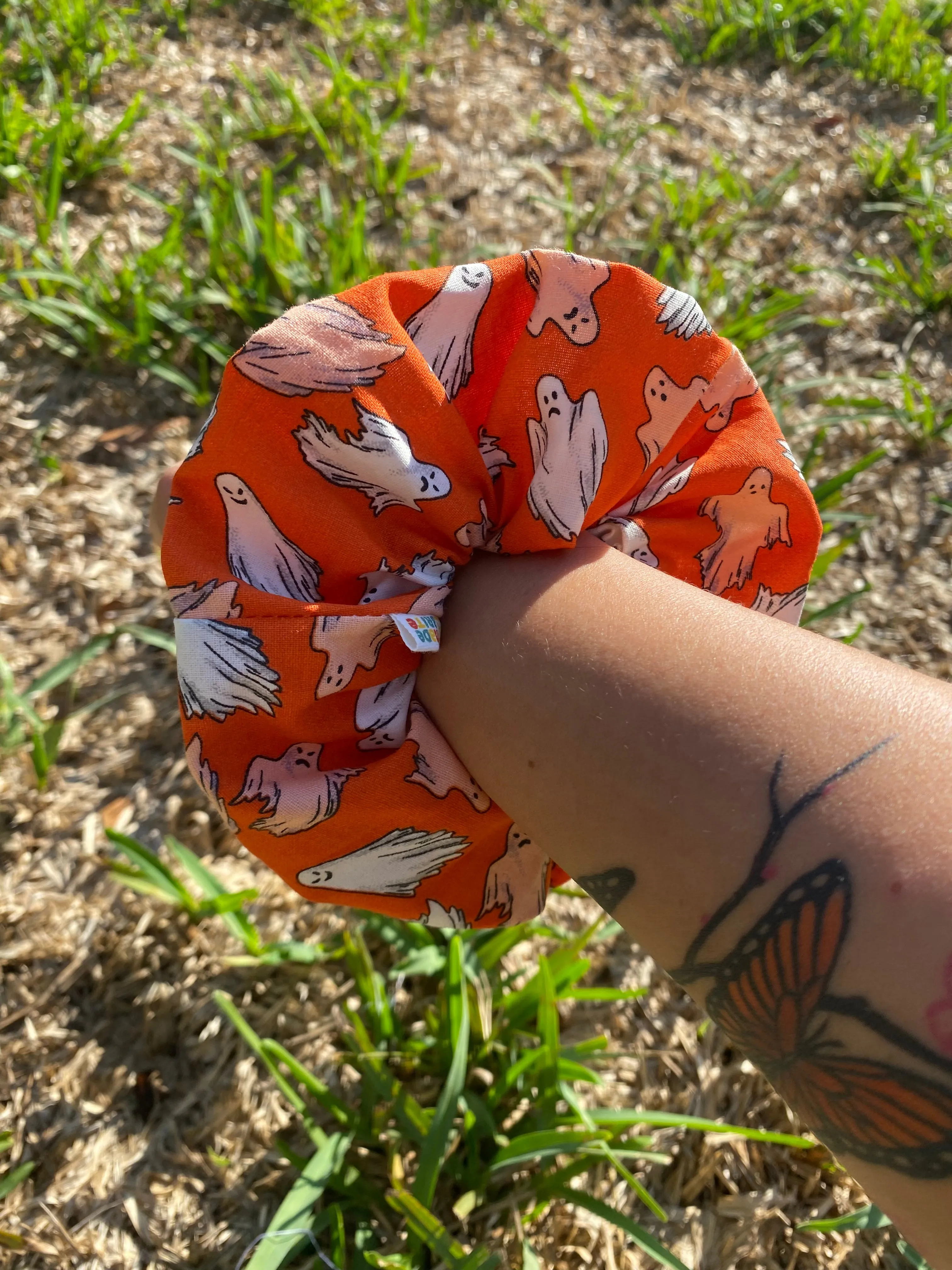 Halloween Ghost Scrunchie Hair Tie Gift Ponytail