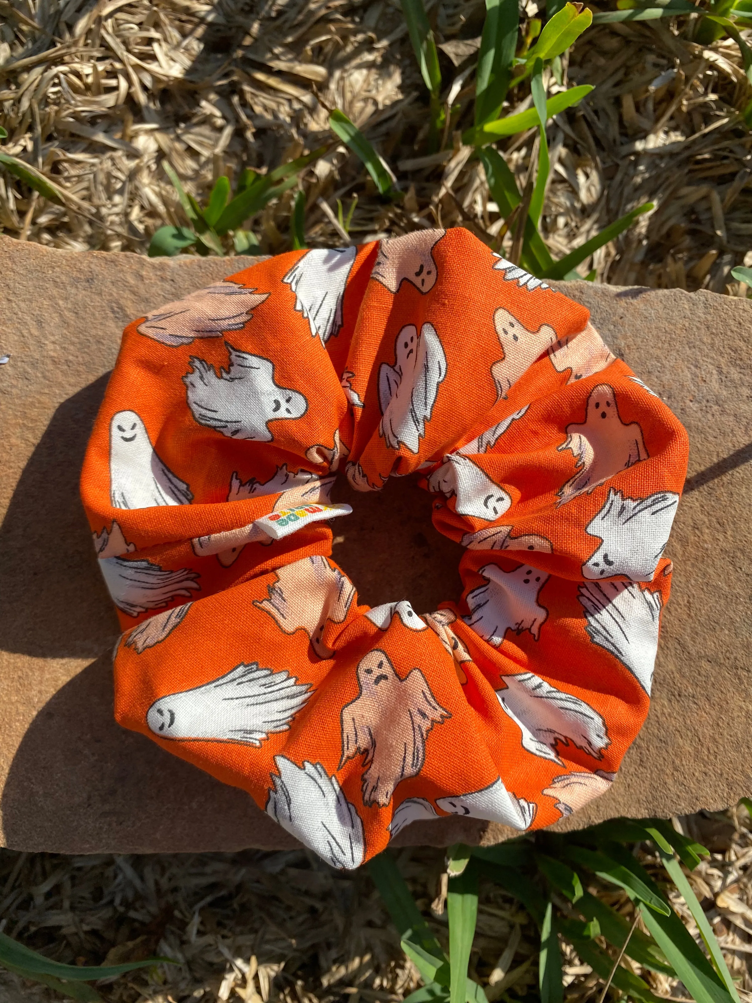 Halloween Ghost Scrunchie Hair Tie Gift Ponytail