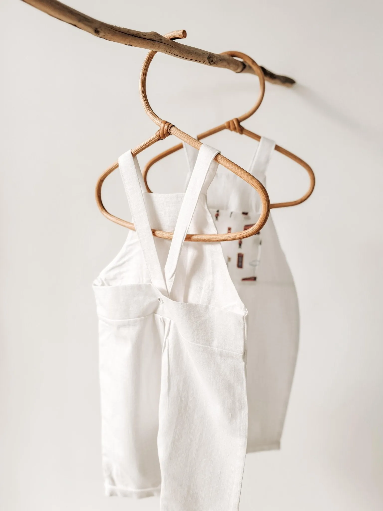HANDMADE Olive Design Pure Linen Kids Dungaree 6m  4 Yrs
