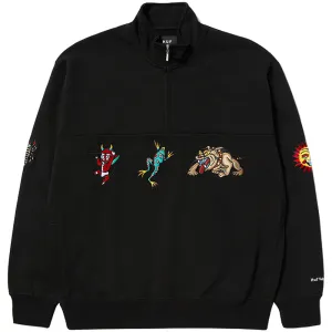 HUF Bledsoe Quarter Zip Fleece Black