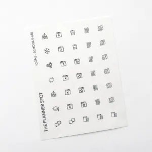 Icon Planner Stickers - School