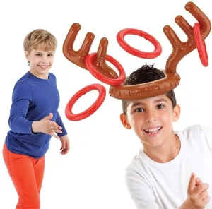 INFLATABLE ANTLER RING TOSS GAME! GREAT FOR ADULTS & KIDS! NO BOX! AGE 3 