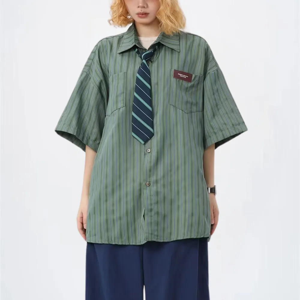 Japanese Retro Striped Shirt