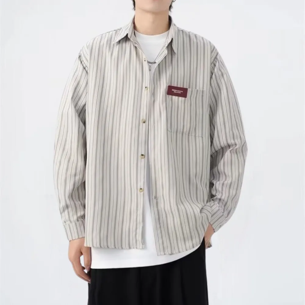 Japanese Retro Striped Shirt