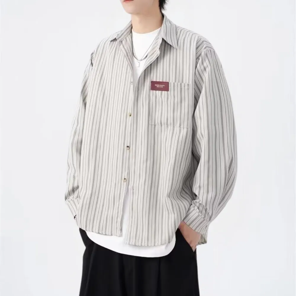 Japanese Retro Striped Shirt