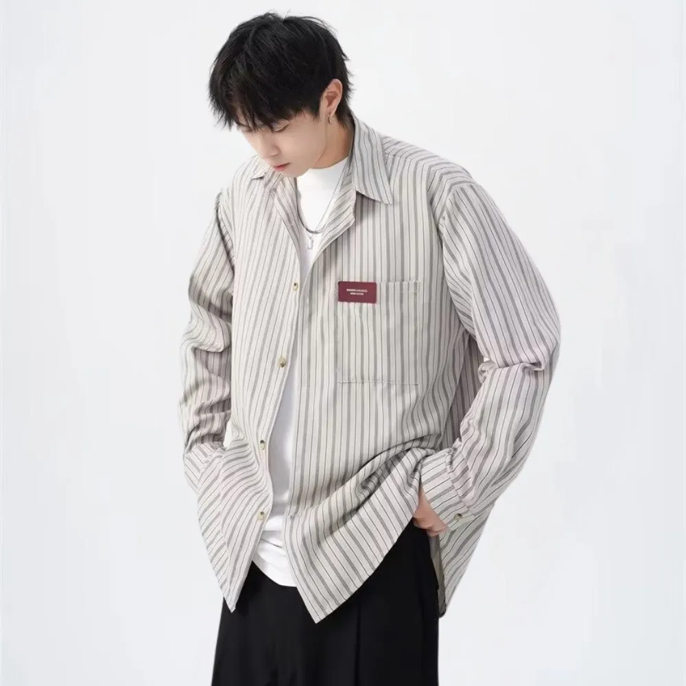 Japanese Retro Striped Shirt
