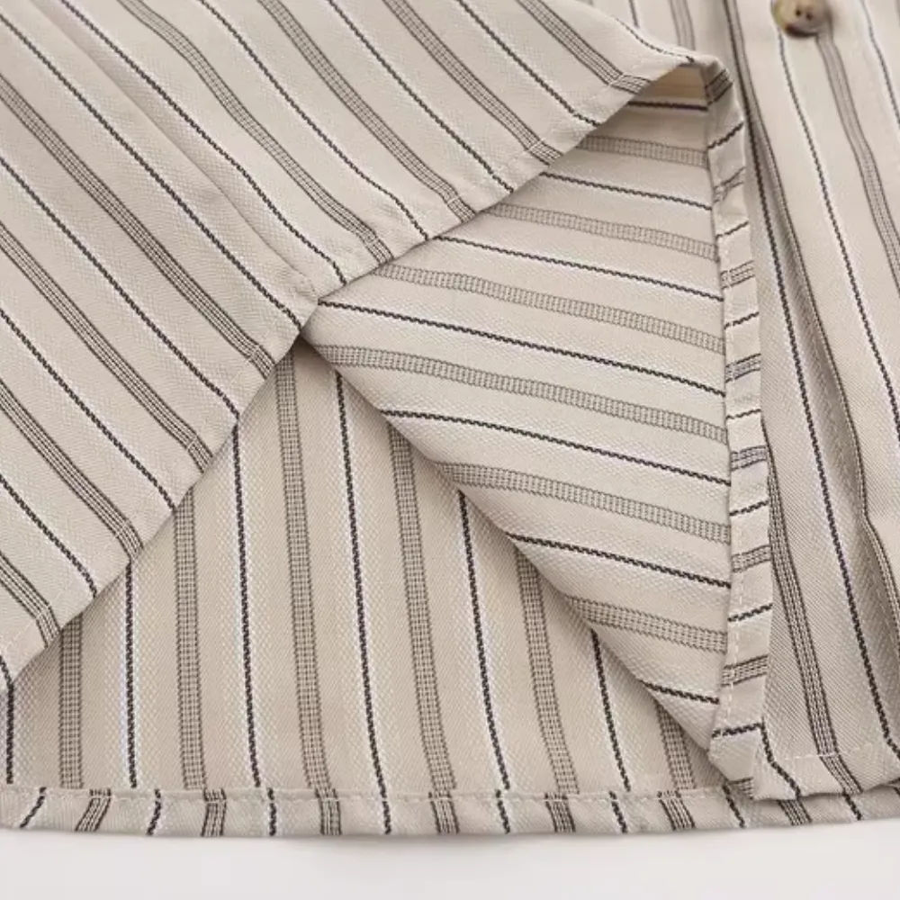 Japanese Retro Striped Shirt