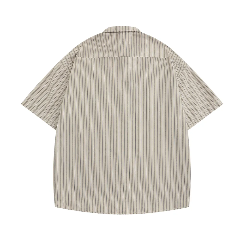 Japanese Retro Striped Shirt