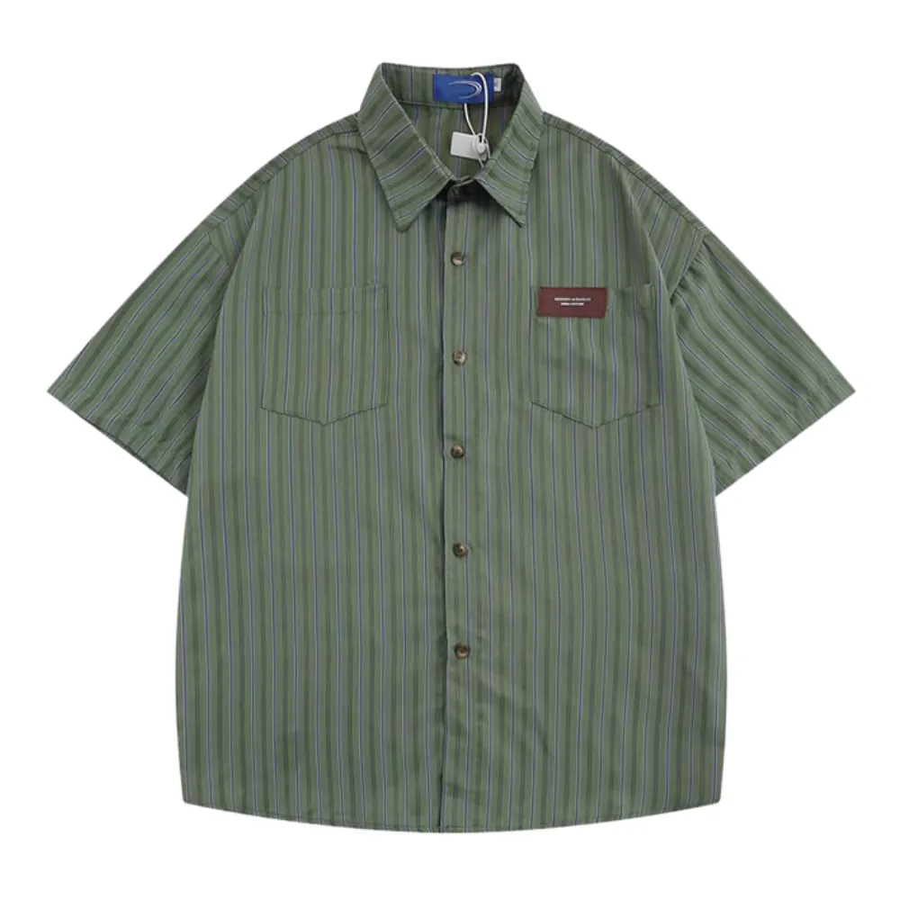 Japanese Retro Striped Shirt
