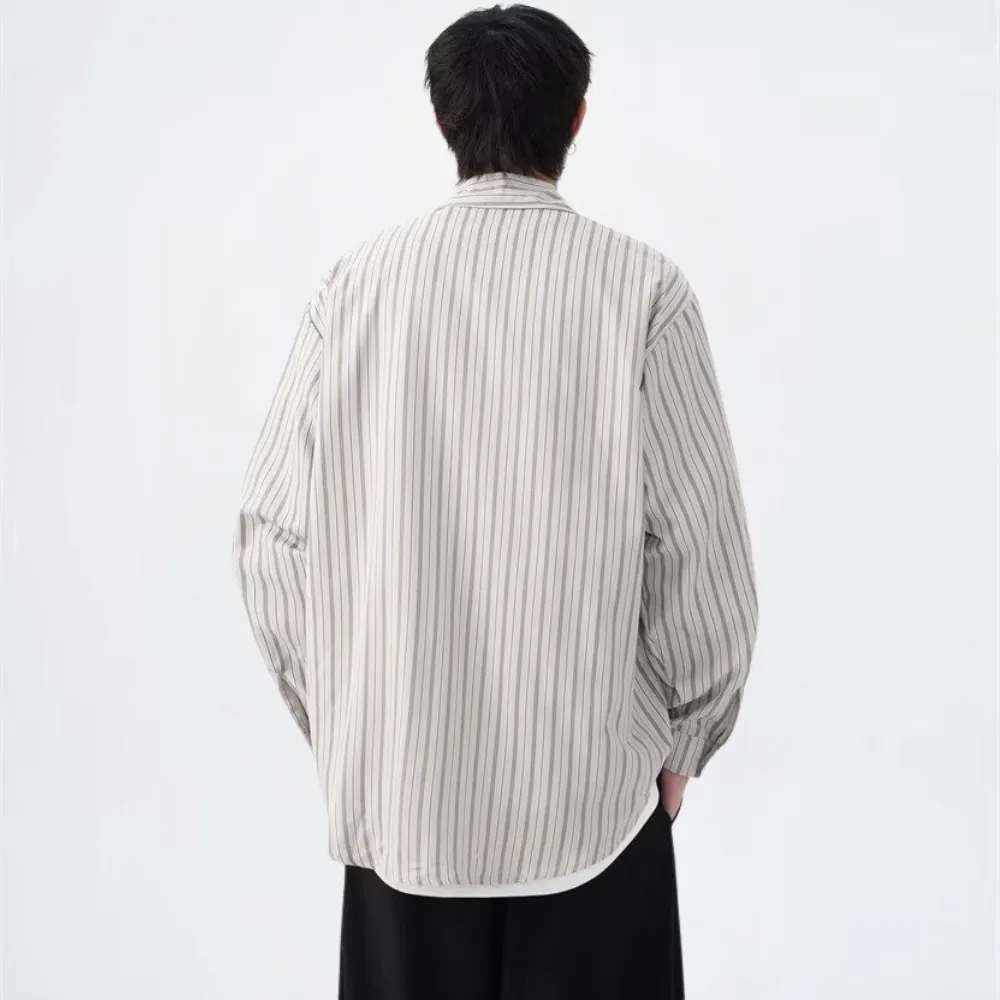 Japanese Retro Striped Shirt