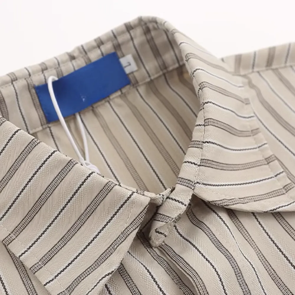 Japanese Retro Striped Shirt