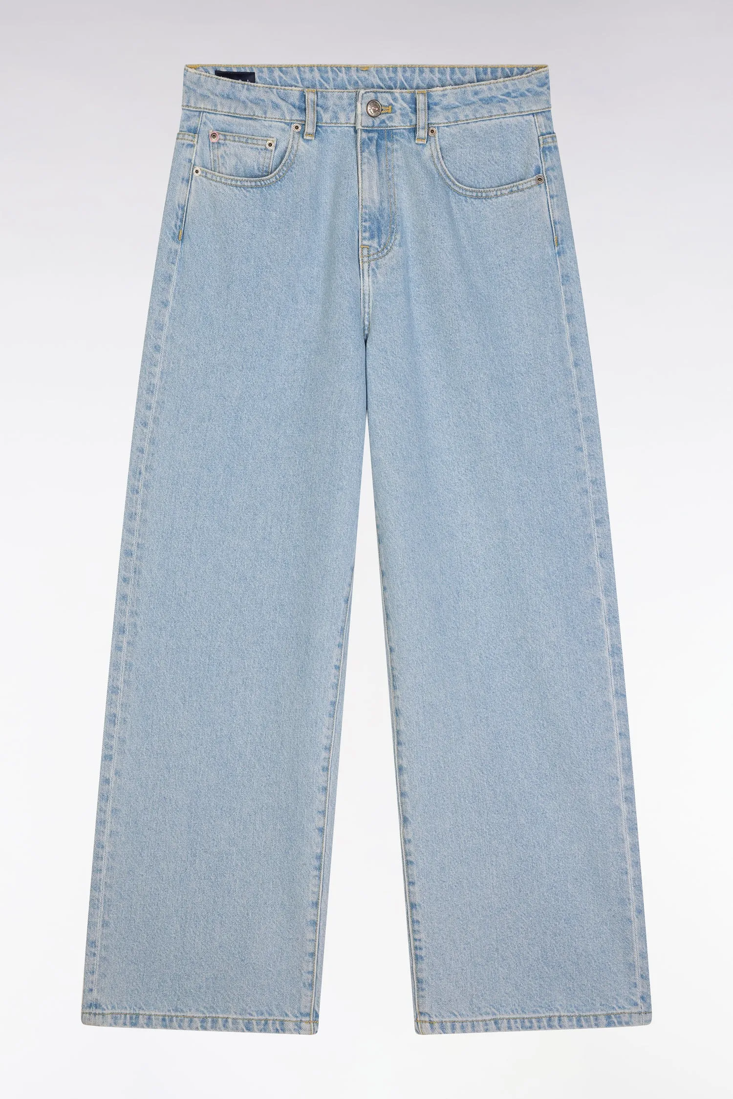 Jean 5 poches en denim bleu coupe boyfriend