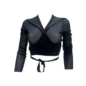 Jean Paul Gaultier Navy Wrap Top