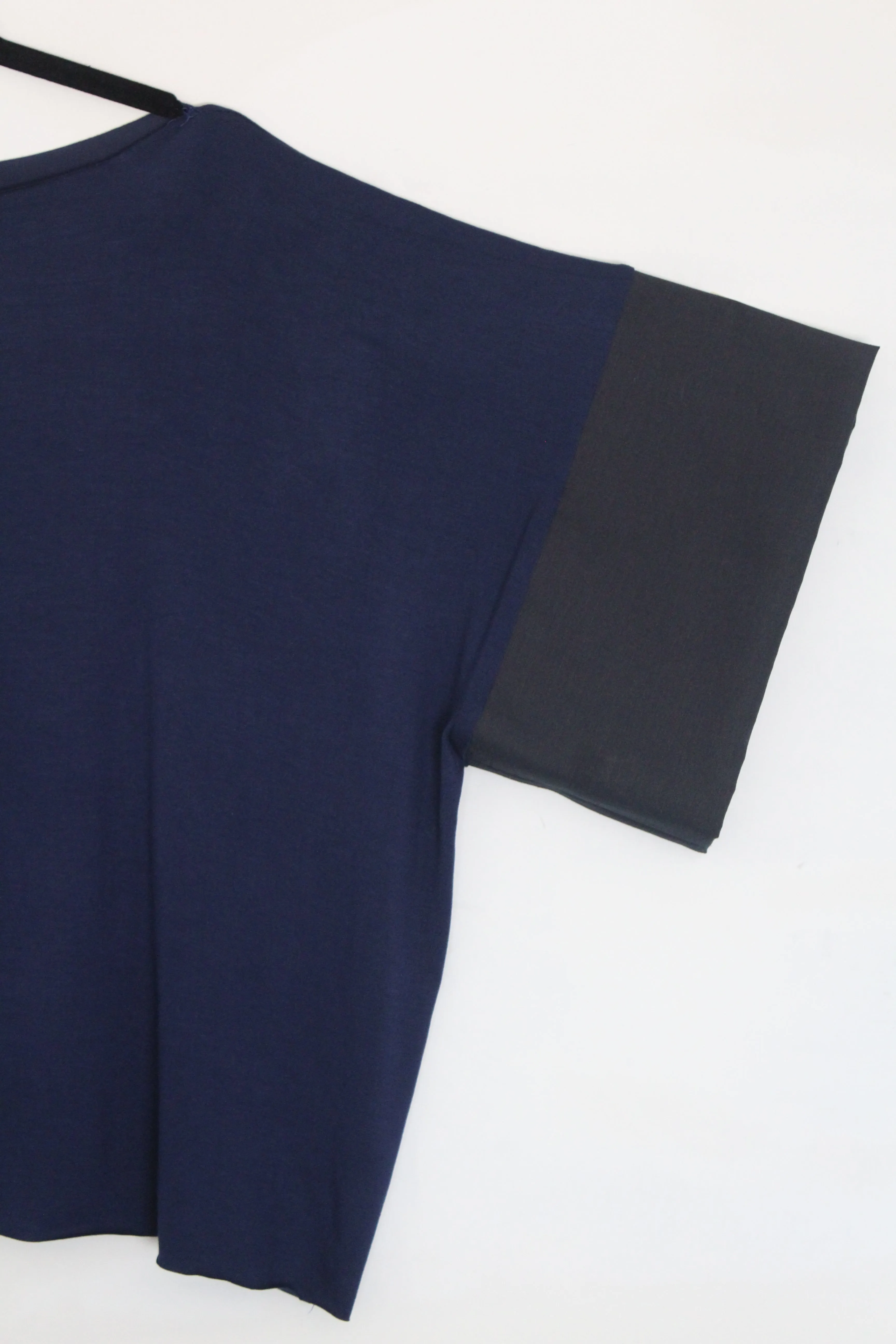 Jersey Cuffed-Sleeve Top