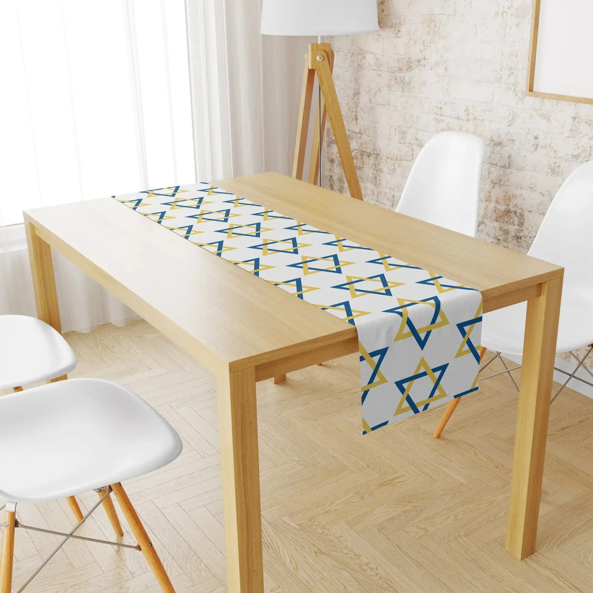 Jewish Hanukkah Table Runner Festival Decor Tablecloth Table Cover
