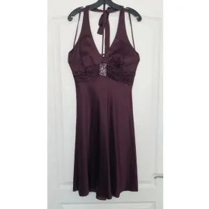 Jones New York Dress Vintage 100% Silk Size 10 Halter Sequins‎ Marilyn