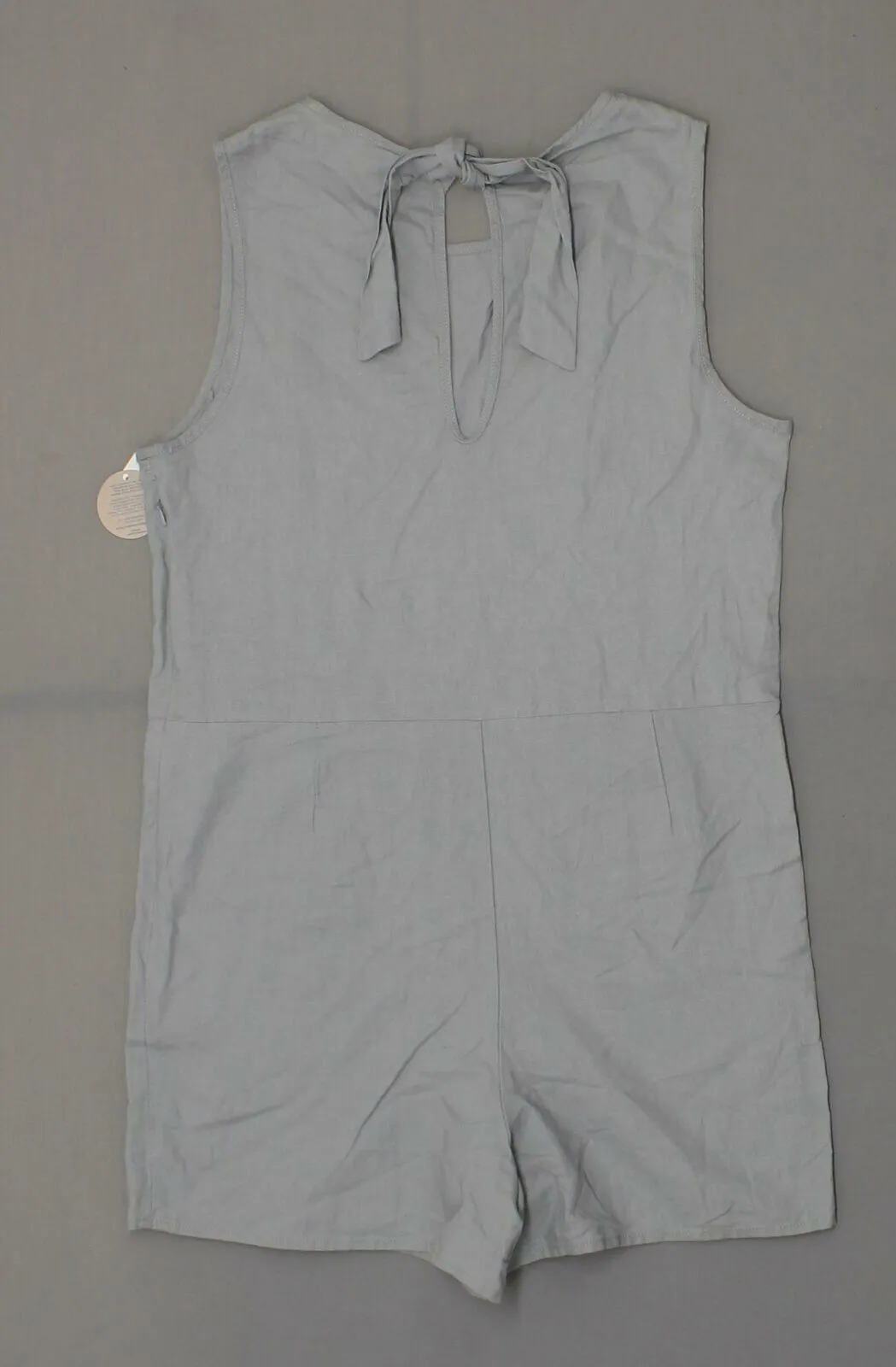 Junk Food Mickey Mouse Cotton Linen Blend Sleeveless Embroidered Romper