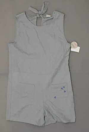 Junk Food Mickey Mouse Cotton Linen Blend Sleeveless Embroidered Romper