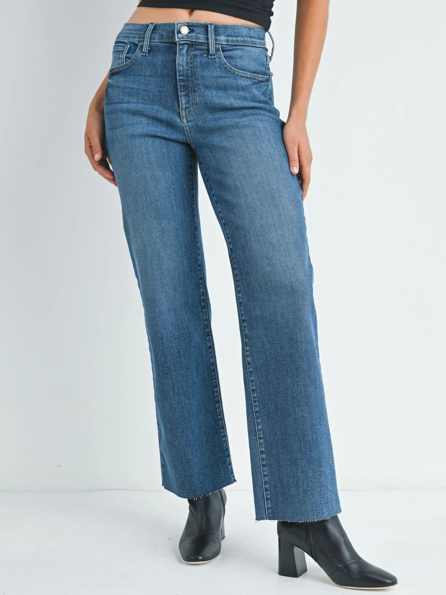 Just Black Dark Denim Slim Palazzo
